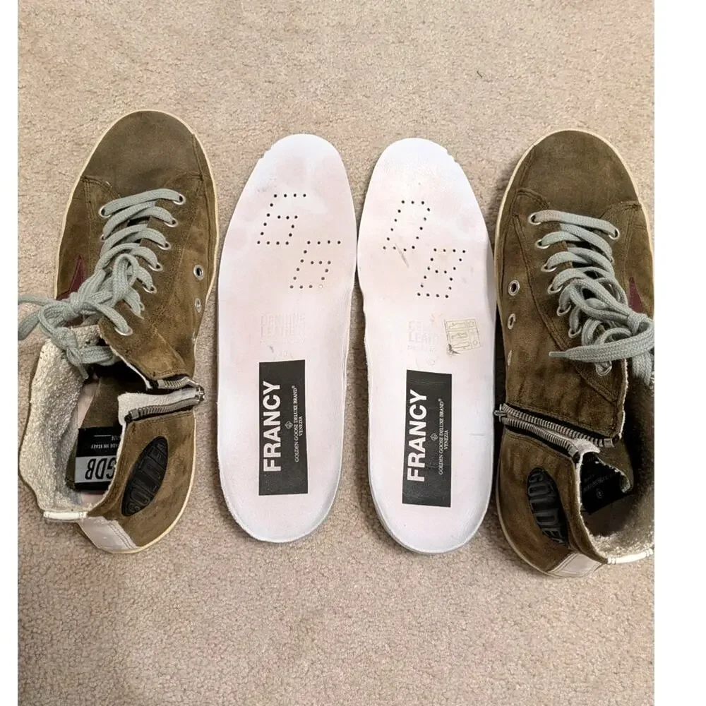 Golden Goose "Francy" Suede Hi Top Sneaker - Picture 8 of 10